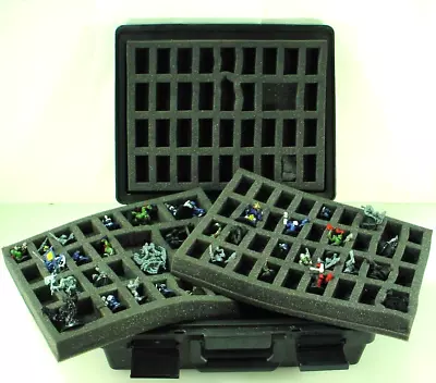 Citadel Game Figure Case With Warhammer 40k Figures Ork Space Marines • $80.24