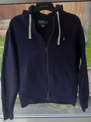 Polo By Ralph Lauren Hoodie Navy Medium Vintage Label VGC • £29.99