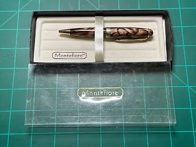 Montefiore Brown Marbled Ball Point Pen • $19.99