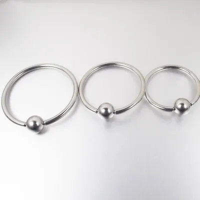 Ball Closure Ring Captive Bead Ring BCR Lip Nose Ear Septum Tragus Piercing CBR • £2.49