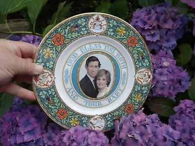 1982 Birth Of Prince William Of Wales Large Coalport Plate Charles & Diana • £24.99