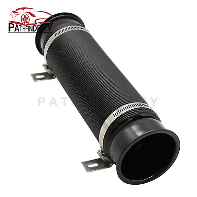 New 76mm 3inch Car Cold Air Intake Inlet Pipe Flexible Duct Tube Hose Kit Black • $20.05