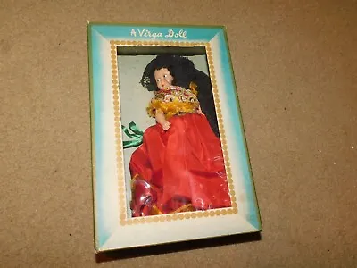 $15.94 • Buy Vintage 1950'S 8  Virga Hard Plastic Doll 443-HOBO RED DRESS W/ ORIGIONAL BOX