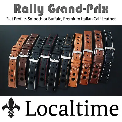 CLEARANCE Grand Prix RALLY Premium Italian Calf Leather Watch Straps 18mm - 24mm • £35.94