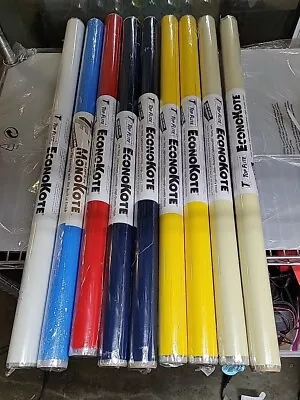 Lot Of 9 Ecoocote Yellow White  Red Blue Cream Top Flite MonoKote Blue 6' NOS • $140