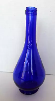 Vintage Teardrop Acqua Della Madonna Cobalt Blue Glass Vase Bottle  Italy 8.5 In • $12.95