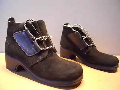Nos Vintage 1950s 60s Hush Puppies Black Suede Leather Winter Boots Mod Snow 5.5 • $55