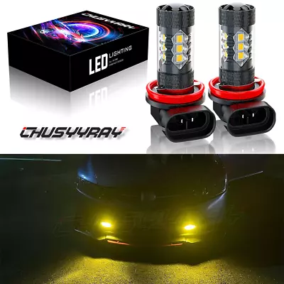 For Infiniti G37 2011 2012 2013 4500K Bright Yellow H8 H11 LED Fog Light Bulb 2x • $10.99