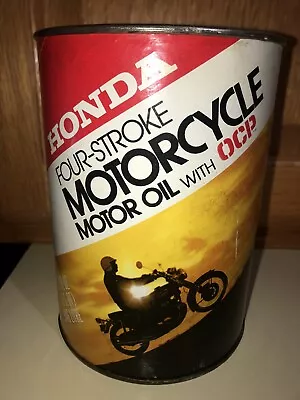 Honda Four Stroke Motorcycle Oil Qt Can Composite.  • $32