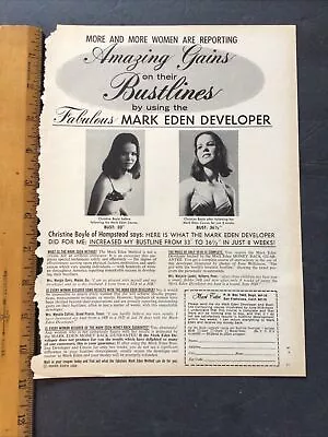 Vintage Mark Eden Bust Developer Ad Clipping Original Magazine Print Christine B • $10.09