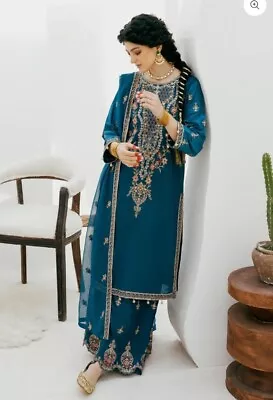 Emaan Adeel Embroidered Lawn 3p Suit Pakistani Designer Khaadi Sapphire Aghanoor • £69.99