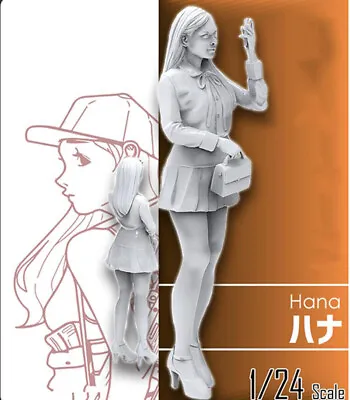 1/24 Scale Military Female Soldier Hana Unpainted Resin Figure Model Kits Statue • $24.69