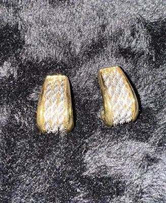 Monet Vintage Rope Earrings Gold And Silver Tone 1” Gorgeous! • $2.50