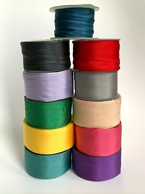 Hand Dyed 100% Silk Ribbon May Arts Wedding Gift Wrap 32MM Wide Christmas • £4.60