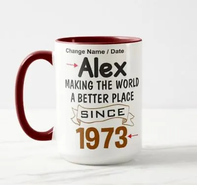 Personalised Mug 13th 16th 18th 20th 21th 30th 40th 50th 60th Birthday Gifts • £11.99