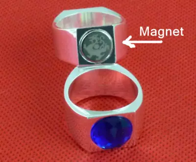 Magnet Ring With Blue Stone Onyx DiamondPk Ringmagic Accessory Size 21mm Dia • $11.99