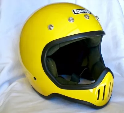 Vtg Simpson Motocross Helmet 1975 Motorcycle Offroad Bell Jt Racing 7 1/4 • $99.99