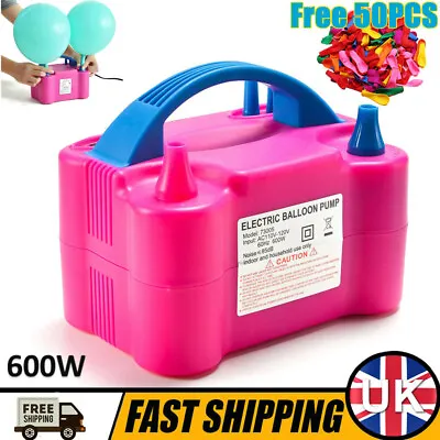 £12.49 • Buy Electric Balloon Pump 600W Portable Dual Nozzles Inflator Air Blower Xmas Party 