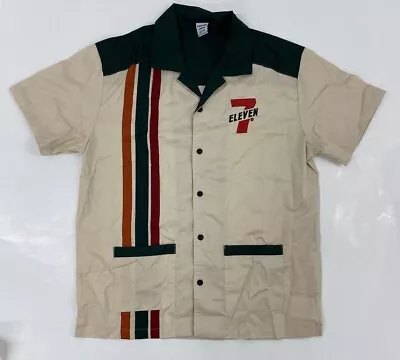 7-Eleven Retro Woven Button Up Convenience Tour Collection Short Sleeve Shirt M • $65