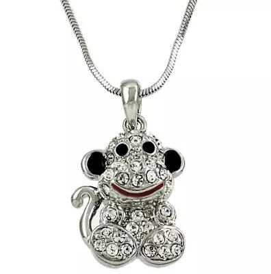 Adorable Little Monkey Charm Pendant Necklace On 18 Chain Fast Shipping • $9.95