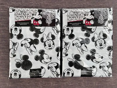 2 Peva Flannel Back Table Cloth Disney Mickey Mouse & Minnie Mouse • $15