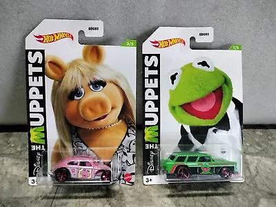 2021 Hot Wheels Muppets Lot Of 2 Kermit Nomad & Miss Piggy VW New 1/64 • $4.79
