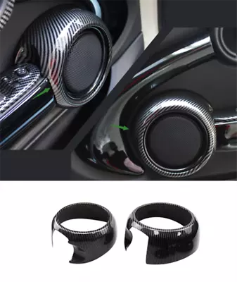 Carbon Fiber Style Door Louder Speaker Frame Cover For BMW Mini Cooper F55 F56 • $118.79