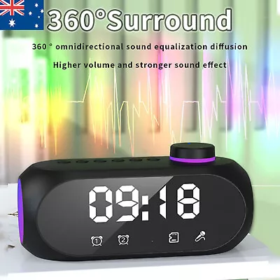 Digital Alarm Clock Radio For Bedroom Bedside FM Clocks With Wireless AUs • $25.12