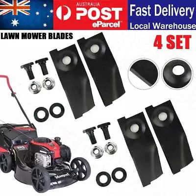 Australian Made 4x Blades & Bolts Fits 19  Cut Masport & Morrison Mowers 500EX • $20.85