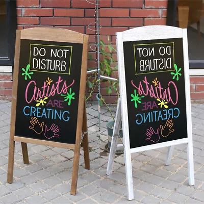 Magnetic Wooden Pavement Sign Aboard Chalkboard Blackboard Cafe Shop Pub Display • £26.97