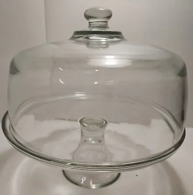 Vintage Cambridge Tuscany Collection Pedestal Crystal Cake Plate With Round Dome • $132.99