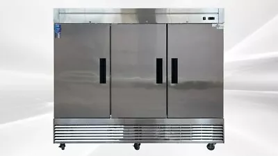 New Commercial Freezer All Stainless Steel 3 Door Solid Reach In D83F NSF ETL • $4643.73