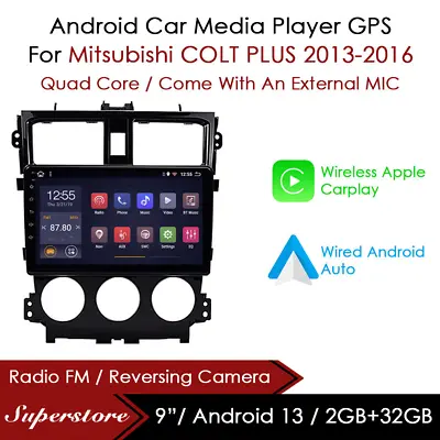 9” Android 13 CarPlay Auto Car Stereo Head Unit GPS For Mitsubishi COLT PLUS • $349