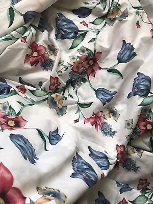 100% Cotton Fabric Vintage Floral Wide 91 Inches - Per Metre • £5