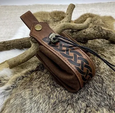 Viking-Style Medieval Coin Pouch Hangs On Belt Leather Brand New • $14.88