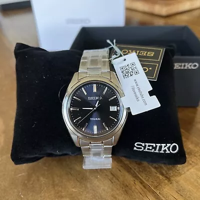 SEIKO Men's Blue Dial ESSENTIAL Titanium 40 Mm Watch - SUR373  MSRP: $330 • $36