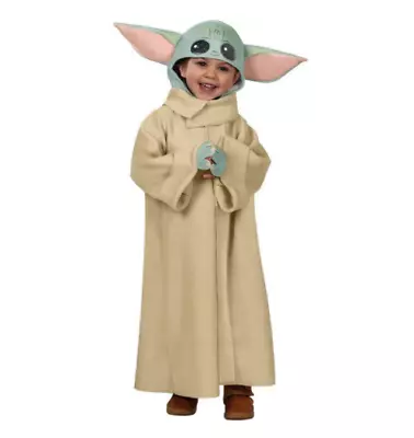 Halloween Kid Baby Yoda Cosplay Mandalorian Star Wars Fancy Dress-Up Costume UK • £11