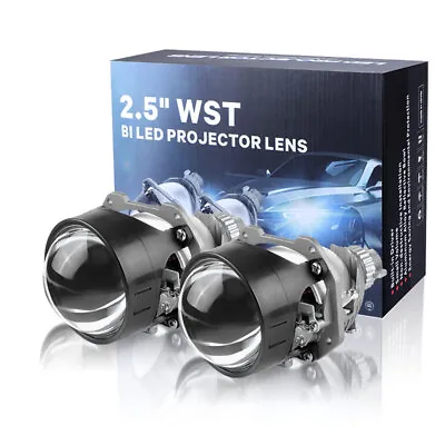 2.5Inch LHD Bi-LED Projector Lens Headlight Universal H4 H7 9005 9006 Retrofit • $85.98