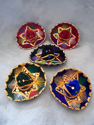 Set Of 5 Mexican Mini Charro Hatsparty Favorsdecorationssombreromariachi  • $25