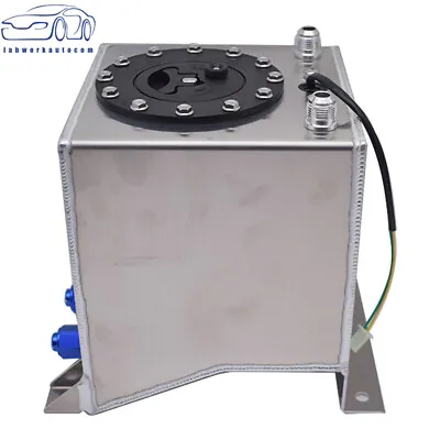 2.5 Gallon Polished Aluminum Fuel Cell Tank With Level Sender Silver Universal • $54.87