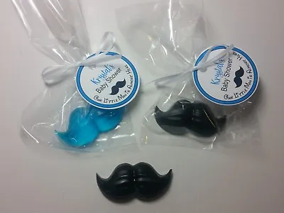 Mustache Baby Shower Party Favor Little Man Gender Reveal Personalized Tags 10 • $19.99