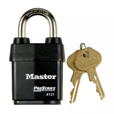 $22.98 • Buy Master Lock 6121KA Padlock, Pro Series, 1 1/8 Inch Shackle, Key Code 11G029