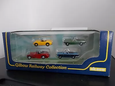 Gilbow 99636 Railway Collection Roadster Car Set Of 4 Cars - Scale 1:76 - Boxed • £9