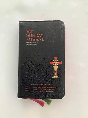 My Sunday Missal Catholic Prayer Mass Book Explained: By Father Stedman VTG 1956 • $15
