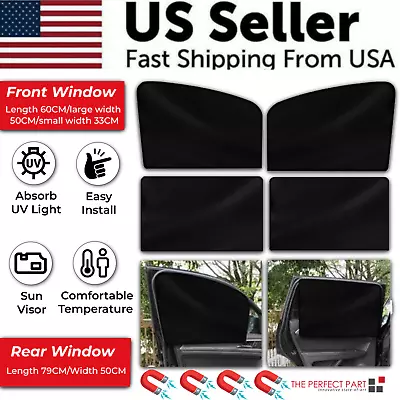 4X Magnetic Car Side Front Rear Window Sun Shade Cover Mesh Shield UV Protection • $9.89