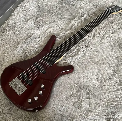 6-strings Electric Bass Guitar Wine Red Fretless Chrome Hardware Free Shipping  • $284.05