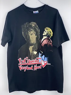 $39.99 • Buy Vintage Rod Stewart Vagabond Heart Tour Shirt 1991-1992 Size Large Black