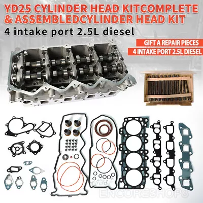 Fits Nissan YD25 2.5L Diesel- Navara & Pathfinder Complete Cylinder Head Kit AU • $1075