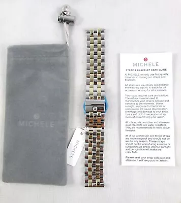 Michele 20mm 5 Link 2 Tone UNIVERSAL Watch Band MS20FW285048 Deco XL Urban $500 • $349