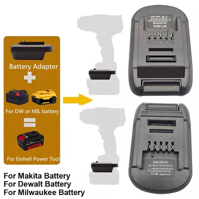 Battery Converter Adapter For Milwaukee/Dewalt 18V To For Einhell Power Tools • £13.26